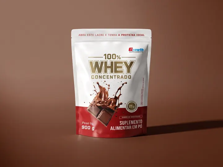 Foto de produto gerada por IA: suplemento whey